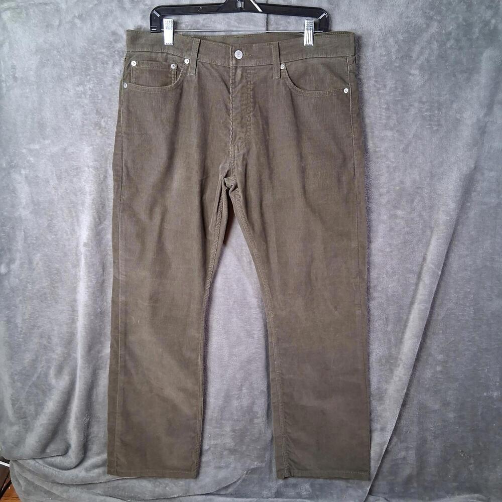 Levis 514 Corduroy Pants Mens 36x30  Straight Fit Olive Green White Tab NWOT